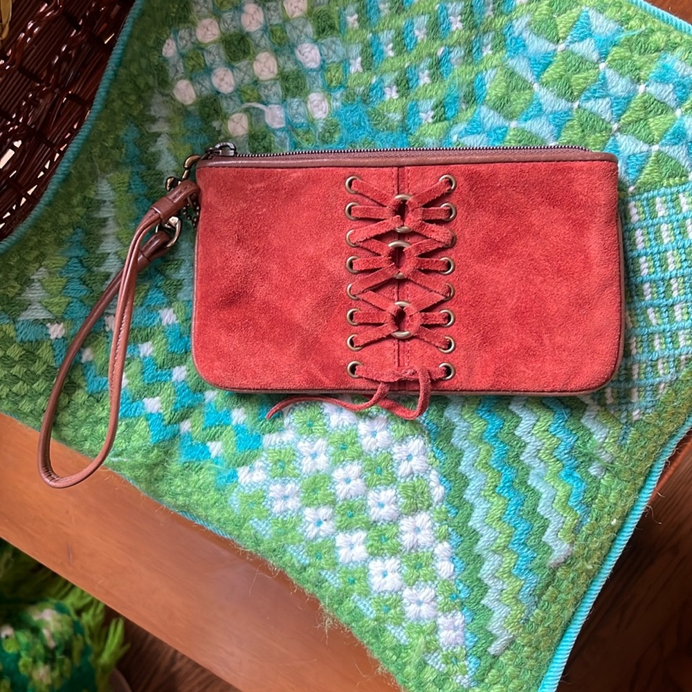 Coach Corset Laced Wristlet